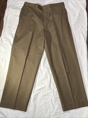 Mens B And B Olive Green Pants Size 34x30? Pleated EUC